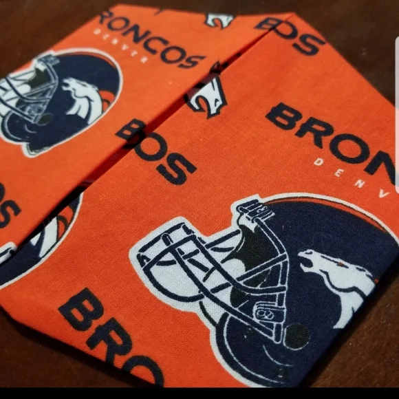 Handmade Denver Broncos helmet & logo on Orange background - Picture 4 of 8